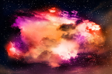 Wall Mural - colorful abstract universe textured background