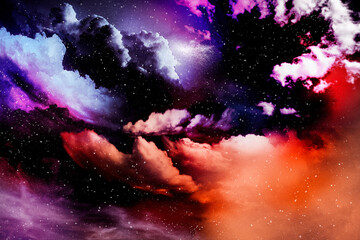 Wall Mural - colorful abstract universe textured background