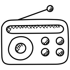 Wall Mural - 
Audio broadcasting device vintage radio set
