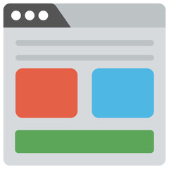Wall Mural - 
Flat icon design of web layouts
