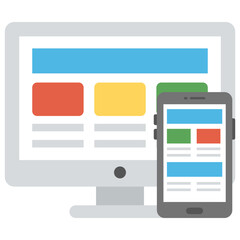 Wall Mural - 
Flat icon design of web layouts
