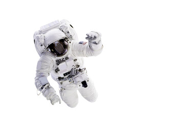 Wall Mural - astronaut with a jetpack isolated on white background with copy space - elements of this image are f