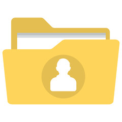 Canvas Print - 
Data folder with user symbol concept of personal folder 
