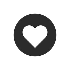 Sticker - Heart button vector icon