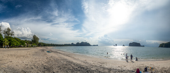 Wall Mural - Langkawi Island, Malaysia [ Tanjung Rhu black sand beach, tourist destination ]