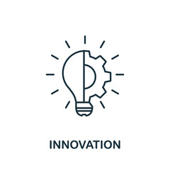 Wall Mural - innovation line icon. simple element from digital disruption collection. outline innovation icon ele