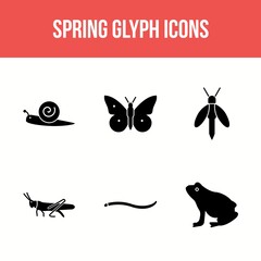 Wall Mural - Unique Spring Vector Icon Set