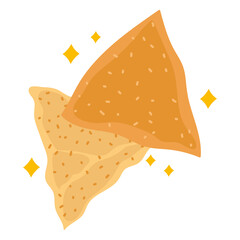 Canvas Print - nachos food snack unhealthy icon