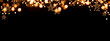Christmas garland with bokeh
Festive golden christmas garland with glowing bokeh against black background for decorations and space for your text.