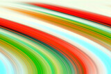Fototapeta Tęcza - Abstract vivid red, green, yellow slanting lines illustration. Blur decorative multicolored texture. Modern pattern with moving background style and oblique geometric wallpaper