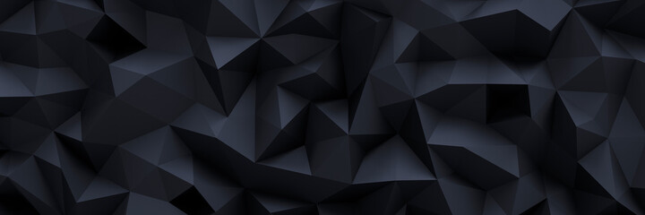schwarzer low poly background header