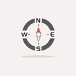 © imaagio.stock - Compass. North direction. Color icon with shadow. Weather vector illustration
