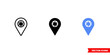 © mr.GAS - Find hospital icon of 3 types color, black and white, outline. Isolated vector sign symbol.