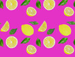 Citrus Fruits seamless pattern.Creative summer background composition