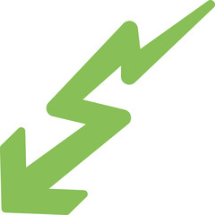 Poster - 
An arrow indicating downward direction, down arrow 
