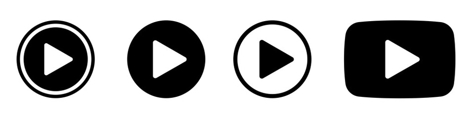 Wall Mural - play button сircle. start buttons sumbol. arrow logo. player button flat style. video audio player n