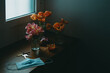 © Thais Varela/Stocksy - protective mask, keys and flowers.