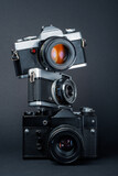 Fototapeta  - Cameras, stare aparaty, old cameras, analog camera