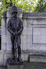 LONDON, UNITED KINGDOM - Aug 23, 2019: The Rifle Brigade War Memorial In London
