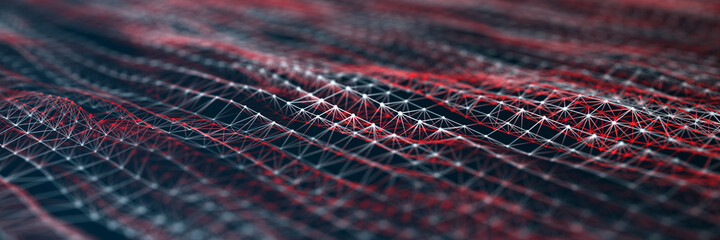 Wall Mural - connecting background dots and lines. futuristic polygonal background. artificial intelligence. big 