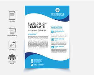 Wall Mural - Business flyer design template vector and editable