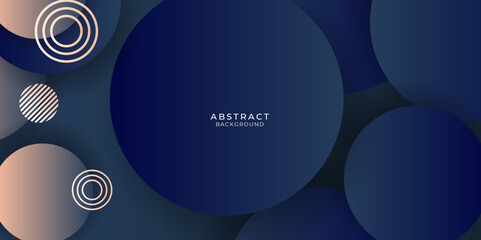 Modern simple 3D blue abstract circles background