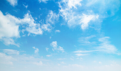 Wall Mural - international day of clean air for blue skies concept: abstract white cloud and blue sky in sunny da