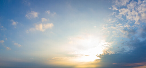 Wall Mural - World environment day concept: Sky and clouds autumn sunset background	
