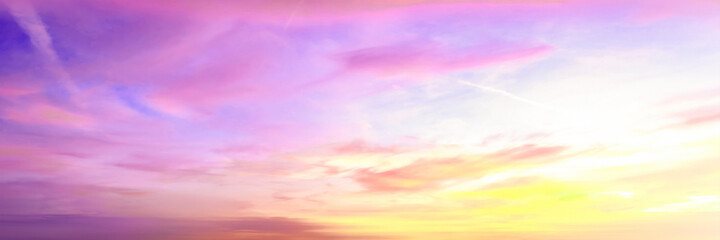Wall Mural - world environment day concept: sky and clouds autumn sunset background