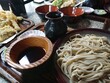 日本の手打ちざる蕎麦と天ぷら、宮城県七ヶ宿町/Japanese 