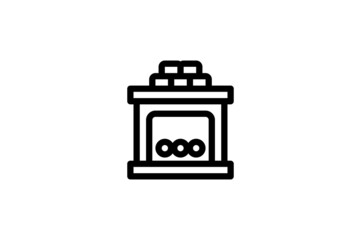 Sticker - Sauna Outline Icon - Furnance