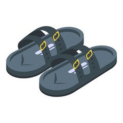 Canvas Print - Flop sandals icon. Isometric of flop sandals vector icon for web design isolated on white background