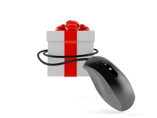 Poster - Gift box with computer mouse