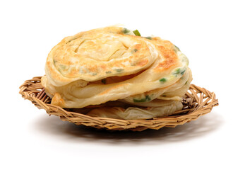 Canvas Print - chinese pancakes on White Background