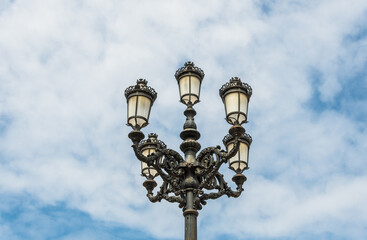 Sticker - Lamppost in the Plaza de Maria Pita in A Coruña, Galicia, Spain