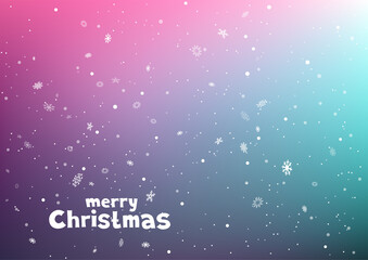 Wall Mural - merry Christmas snowfall color background