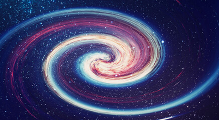 Creative blue universe technology background picture, illustration background, illustration rendering (2)