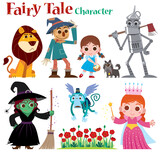 Fototapeta Dinusie - Vector illustration of Cartoon Set Fairy tales characters