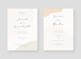 Sticker - invitation card template. set of wedding invitation card template design. vector decorative design b