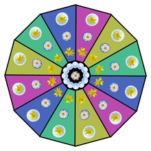 Deccorative Astronira's Mandala With Flowers In A Delicate Colors