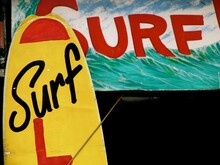 Surf Sign In Venice Beach, Los Angeles
