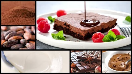 Wall Mural - collection of chocolate food dessert