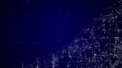 4k video of abstract plexus background with connected lines and dots.