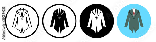 Fotografía Robe icon set in thin line, outline and outline style