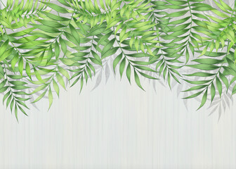 Plakat tropikalny palma dżungla