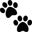 Vector illustration of paw prints emoticon