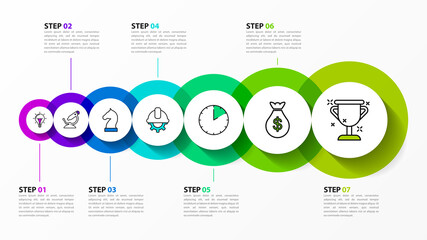 Infographic design template. Creative concept with 7 steps