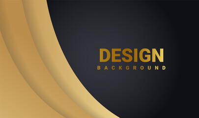 Golden abstract background banner with glowing gold color. Vector