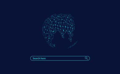 Global web search bar background