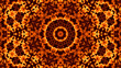 © Proxa Videx - Mythical fantastic kaleidoscope background pattern with concentric yellow brown elements